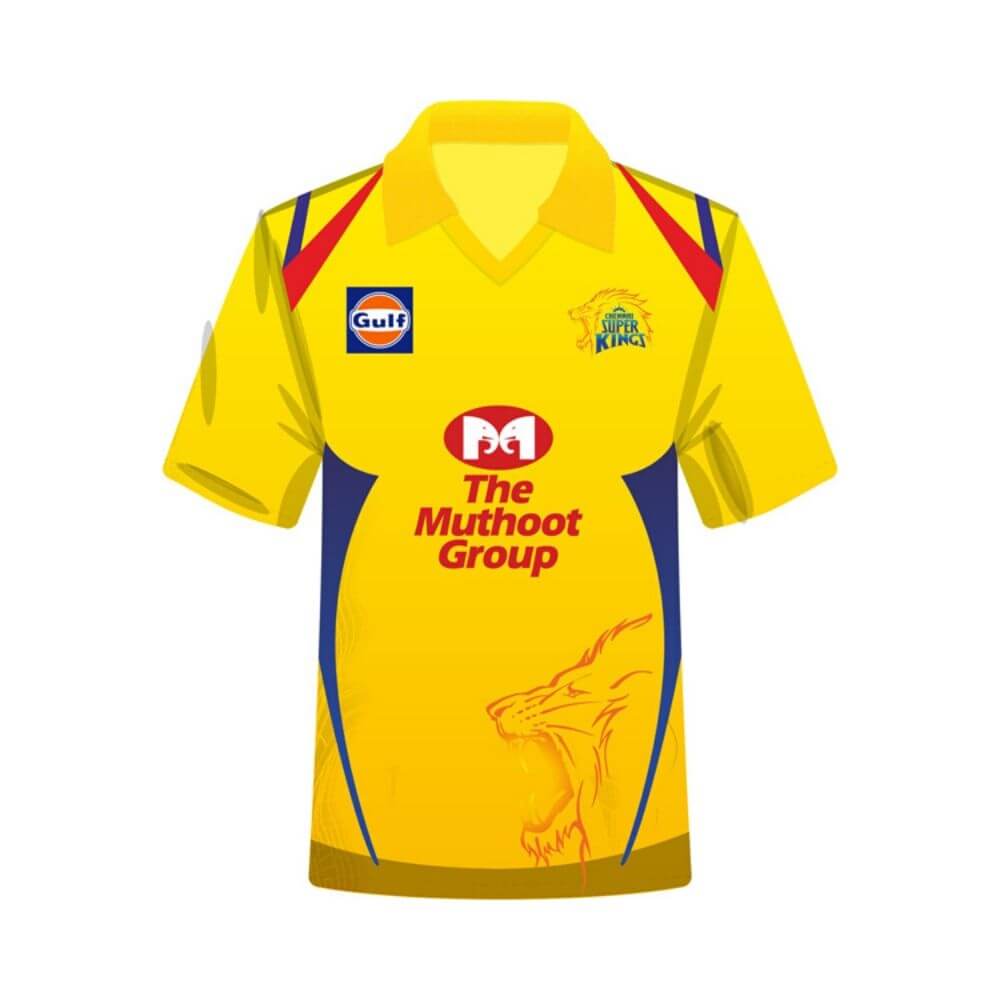 CHENNAI Super Kings IPL Cricket Jersey 2020 with DHONI 7 Print Size XL US 
